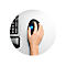 Trackball Kensington Pro Fit™ Ergo TB450, ergonomisch, kabellos, Batteriebetrieb, 400/800/1200/1600 dpi, PCR, grau-blau