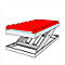 Train de rouleaux fixe, pour plateforme 760 x 760 mm