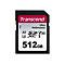Transcend SD-Speicherkarte mit 512 GB Kapazität auf weißem Hintergrund.