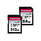 Transcend 340S - Flash-Speicherkarte - 64 GB - A1 / Video Class V30 / UHS-I U3 - SDXC UHS-I