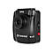 Schwarze Dashcam mit Objektiv, GPS und Wi-Fi. Aufschrift: Transcend. Roter Knopf an der Seite.