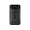 Eine schwarze Bodycam mit Objektiv, LED-Leuchten und Power-Button. Das Logo von Transcend ist unten zu sehen.