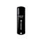 Schwarzer USB-Stick mit der Aufschrift "USB 2.0 16GB Transcend".