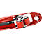 Transpaleta Schäfer Shop Pure, accionamiento manual, carga máxima 2500 kg, rodillos giratorios y horquillas, L 1550 x A 540 x H 1200 mm, rojo