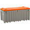 Transport- en platformkist CEMO CEMbox 750, polyethyleen, 750 l, L 1700 x B 840 x H 800 mm, stapelbaar, grijs/oranje