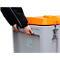 Transport- en platformkist CEMO CEMbox 750, polyethyleen, 750 l, L 1700 x B 840 x H 800 mm, stapelbaar, grijs/oranje