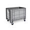 Transport- en stapelcontainer Noah - voedselveilig polyetheen - 535 l -B 1200 x D 800 x H 950 mm - belastbaar tot 300 kg - zonder deksel - grijs
