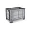 Transport- en stapelcontainer Noah, zonder deksel, bodem &amp; wanden gesloten, volume 535 l, draagvermogen tot 300 kg, 4 voet, L 800 x B 1200 x H 800 mm, voedselveilig polyethyleen, grijs