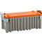 Transport- und Pritschenbox CEMO CEMbox 250, Polyethylen, 250 l, L 1240 x B 600 x H 570 mm, stapelbar, kranbar, grau/orange