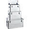 Transportbox Alutec CLASSIC, 3er-Set mit 1 x 33 l, 1 x 53 l & 1 x 93 l, Zylinderschlösser, Aluminium, silber