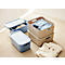 Transportbox Rotho Albula, Volumen 12 l, stapelbar, mit abnehmbarem Deckel und Grifflöchern, L 395 x B 235 x H 177 mm, Recycling-Kunststoff, blau