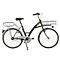 Transportfahrrad, Stahlrahmen, mit Vorderrad-Lastenträger, inklusive Beleuchtung, schwarz RAL 9005
