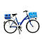 Transportfiets, 3 versnellingen, stalen frame, voorwiel-laadbak, verlichting, blauw RAL 5002