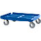 Transportroller Basic serie WTR2, voor bakken van 600 x 400 mm, polypropeen, stapelbaar, blauw
