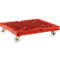 Transportroller - HDPE - L 810 x B 720 mm - draagvermogen 500 kg - rood