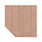 Trapeziumblad JENA, steunvoet, B 1200 x D 1200 x H 720 mm, onderstel verchroomd, notenhoutpatroon
