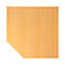 Light brown wooden board with a cut-off corner.