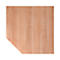 Close-up of wood with angled corner. The wood grain is clearly visible, with light and dark shades.