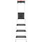 Trapladder Hailo L100, EN 131, met multifunctionele schaal en steunbeugel, tot 150 kg, 4 treden