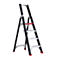 Trapladder Professional Topline, eenzijdig, aluminium, 4 treden, zwart