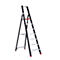 Trapladder Professional Topline, eenzijdig, aluminium, 7 treden, zwart