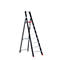 Trapladder Professional Topline, eenzijdig, aluminium, 8 treden, zwart