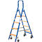 Tredenladder Multicolor, dubbelzijdig begaanbaar, 2x3 treden, 1 platform