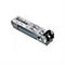 SFP-Glasfaser-Transceiver-Modul von TRENDnet in silbernem Metallgehäuse vor weißem Hintergrund.
