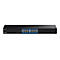Schwarzer 16-Port Gigabit Switch von TRENDnet vor weißem Hintergrund.