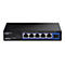 TRENDnet TEG-S5061 - Version v1.0R - Switch - unmanaged - 5 x 1/2.5G x 1 Gigabit / 10 Gigabit SFP+ - wandmontierbar