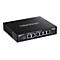 Schwarzer TRENDnet Multi-Gigabit Switch TEG-S762 mit 6 Netzwerkanschlüssen auf weißem Hintergrund.