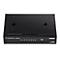 Schwarzer TRENDnet Gigabit Switch TEG-S80g von oben, mit LED-Anzeigen und Wandmontageöffnungen.