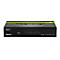 Schwarzer TRENDnet Gigabit Switch TEG-S80g mit acht Port-LEDs und einem Power-Licht auf weißem Hintergrund.