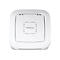 Drahtloser Access Point. WeiÃŸes quadratisches GehÃ¤use, TRENDnet Logo mittig. LED-Anzeigen: PWR, LAN, 5GHz, 2.4GHz.