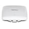 Flacher, weißer Trendnet WLAN-Access-Point mit quadratischer Form und mittiger Status-LED.