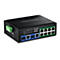 TRENDnet TI-BG108 - Version v1.0R - Switch - industriell - unmanaged - 8 x 10/100/1000 (PoE++) + 2 x Combo Gigabit SFP/RJ-45