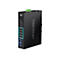 Schwarzer Industrial Gigabit PoE+ Switch TI-PGM102 von TRENDnet mit acht LAN-Ports und zwei SFP-Modulplätzen.