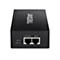 Schwarzer TRENDnet PoE-Adapter mit zwei LAN-AnschlÃ¼ssen. Aufschrift: PoE/DATA, DATA.