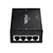 Schwarzer Netzwerk Switch mit Trendnet-Logo und 4 RJ45-AnschlÃ¼ssen.