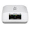 Weißer TRENDnet Netzwerk-Extender mit zwei RJ45-Ports und LED-Anzeigen für PoE und Link auf weißem Hintergrund.