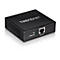 Schwarzer Trendnet PoE-Adapter mit Beschriftung, zwei grÃ¼nen LEDs, PoE-Ausgang und Netzwerkanschluss.