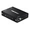 Schwarzer TRENDnet PoE-Adapter. Ein Ethernet-Port, daneben LEDs. Der Schriftzug TRENDnet ist deutlich sichtbar.