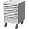 Treston lade-indeling, 4 x lengte-indeling 375 mm, voor laden 45 met hoogte 150 &amp; 200 mm, staal, lichtgrijs