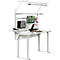 Treston LPL tafelblad QuatreX, melaminehars gecoat, randbescherming, B 1836 x D 900 x H 25 mm, lichtgrijs RAL 7035