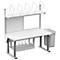 Treston QuatreX LCD flatscreen zwenkarm MA, ESD geleidend, tot 10 kg, B 425 x D 100 x H 130 mm, lichtgrijs RAL 7035