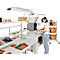 Treston QuatreX piétement, réglage électrique, jusqu'à 300 kg, L 1225 x P 750 mm, gris clair RAL 7035