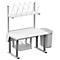 Treston QuatreX universele houder met arm, zwenkbaar, tot 15 kg, 460 mm armlengte, ESD geleidend, lichtgrijs RAL 7035