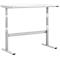 Treston TED Arbeitstisch M1350, B 1500 x T 800 mm, elektrisch höhenverstellbar, T-Fuss, lichtgrau RAL 7035