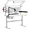 Treston TED Arbeitstisch M1350, B 1500 x T 800 mm, elektrisch höhenverstellbar, T-Fuss, lichtgrau RAL 7035