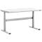 Treston TED werktafel M1350, B 1500 x D 800 mm, elektrisch in hoogte verstelbaar, T-voet, lichtgrijs RAL 7035